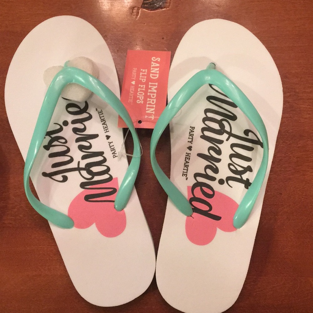 Just Married flip flops